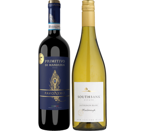 Apulien, Italien eller Marlborough, New Zealand. 75 cl. Literpris 46,67. Frit valg.