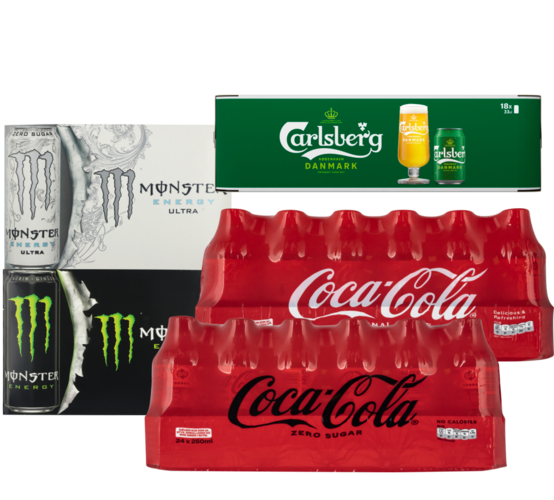 Sælges i hele forpakninger. Flere varianter. 8 x 50 cl./18 x 33 cl./24 x 25 cl. Literpris maks. 13,30 + pant. Frit valg.