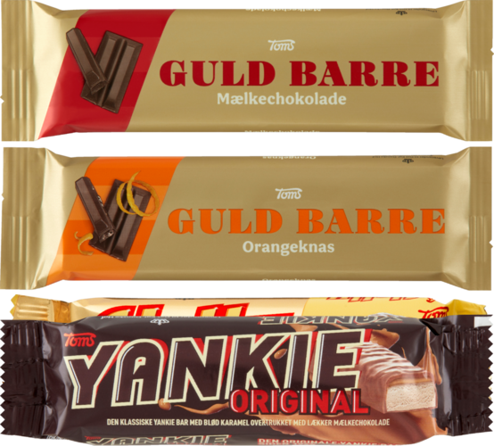 Flere varianter. 45-50 g. Kg-pris maks. 177,78. Frit valg.