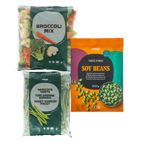 Dybfrost. Flere varianter. 300-900 g. Kg-pris maks. 33,33. Frit valg.