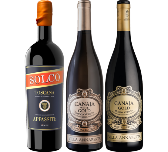 Toscana eller Veneto, Italien. 6 x 75 cl. Literpris 66,44. Frit valg.